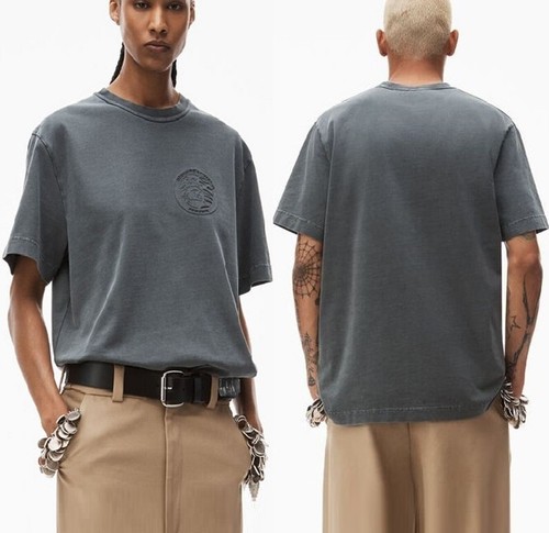 ALEXANDER WANG ACID GREY JERSEY COTTON LIBERTY EMBOSSED BOXY TEE T-SHIRT UNISEX - Bild 2 von 21