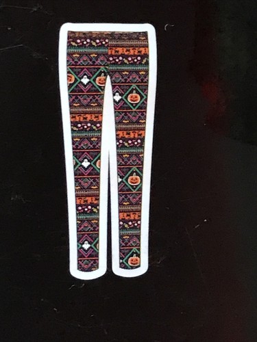 Halloween Leggings Black Pumpkins Ghosts Black Cats Size XS - Picture 2 of 3