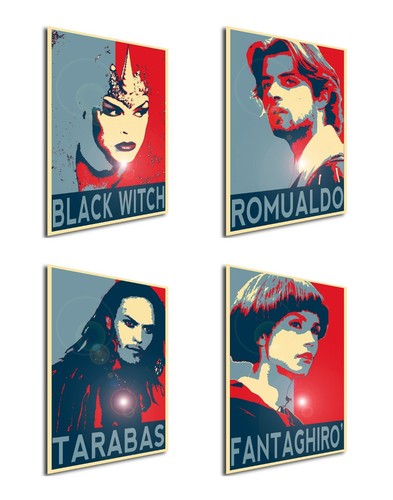 Set di 4 Mini Poster - Propaganda Fantaghirò 01 - 20x15 cm - Romualdo Tarabas