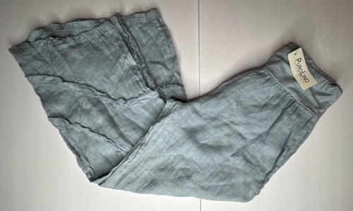 NWT PUROLINO ITALIAN LINEN Light Blue PANTS SIZE S/M