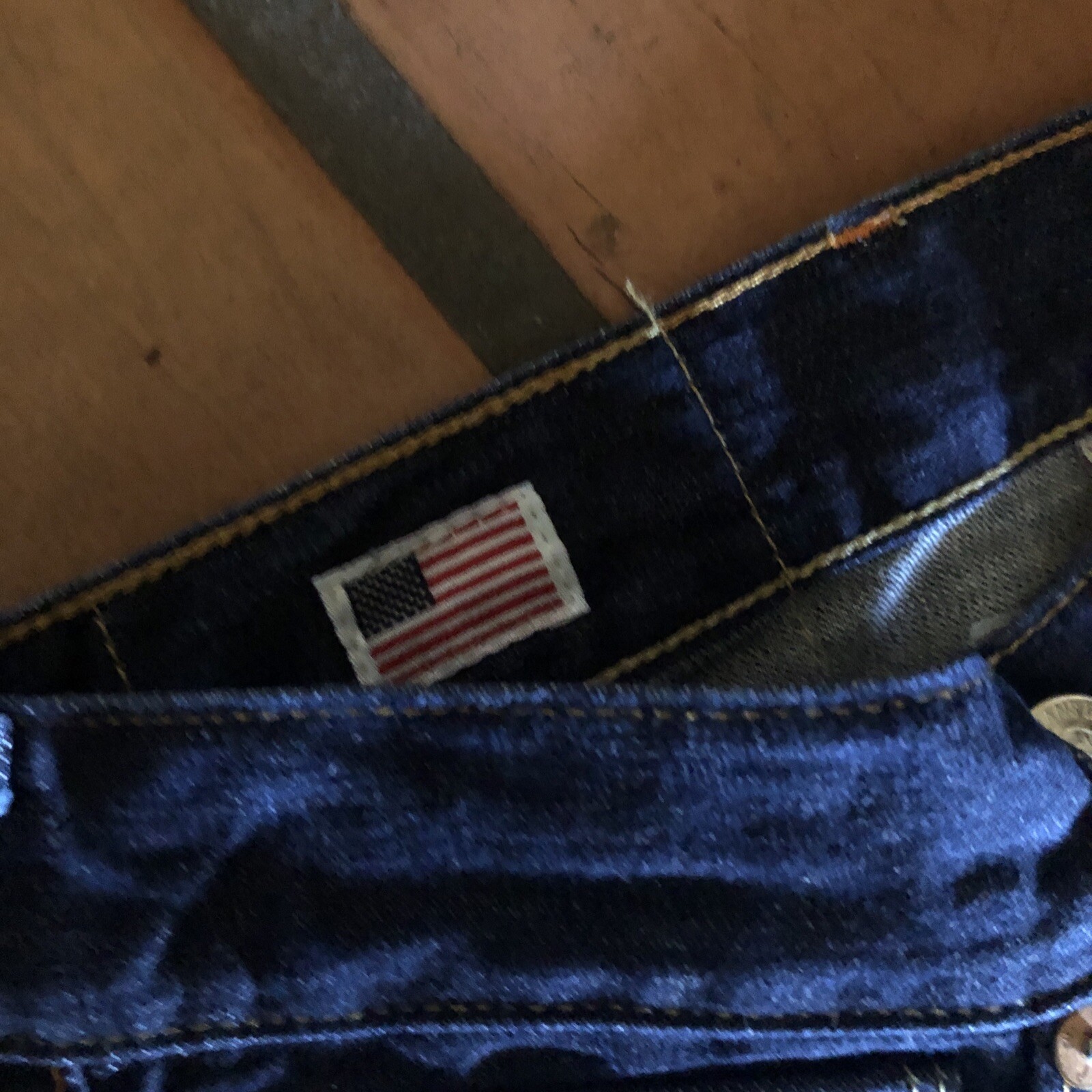 TRUE RELIGION RICKY MEN’S JEANS BLUE SIZE 30W 34L WESTERN COWBOY STYLE USA MADE image 6
