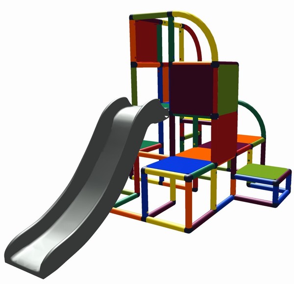 Moveandstic Spielturm Helge KlettergerüSt Kletterturm SpielgerüSt Multicolor Neu-image