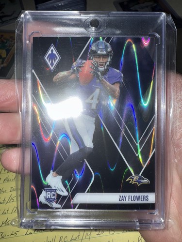 2023 Phoenix Zay Flowers Black Seismic True RC #108 SSP 10/10 Bookend Ravens ROY - Picture 5 of 5