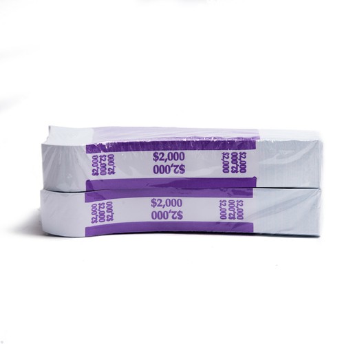 500 Self Sealing Currency Bands- $2,000 Denomination - Picture 2 of 2