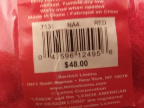 Lenox 4 servilletas de tela rojas navideñas con diseño de hoja - NUEVAS selladas - - Imagen 9 de 9