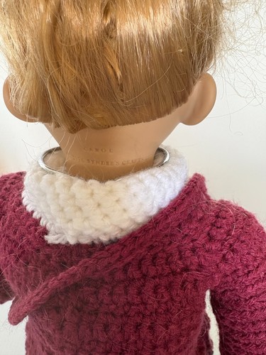 Vintage 1996 Sydnee's Crafts Carol Puppe mit gehäkelter Kleidung blonde Haare 18 Zoll - Bild 7 von 7