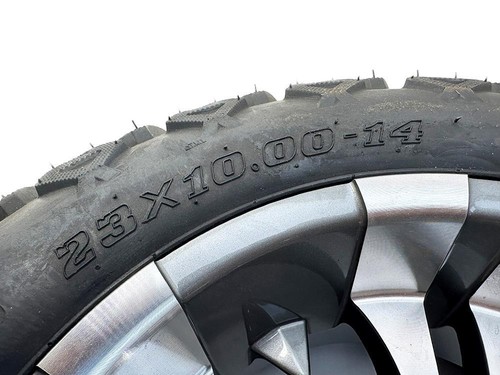 SS 14" Vampire Aluminum Gunmetal Wheel with Black Trail GOLF CART Tire FAST SHIP - Picture 9 of 12