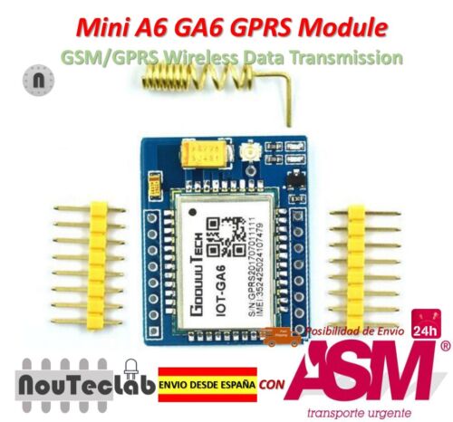mini A6 GPRS GSM Kit GA6 Wireless Extension Module Board Antenna Super SIM800L - Photo 1/5