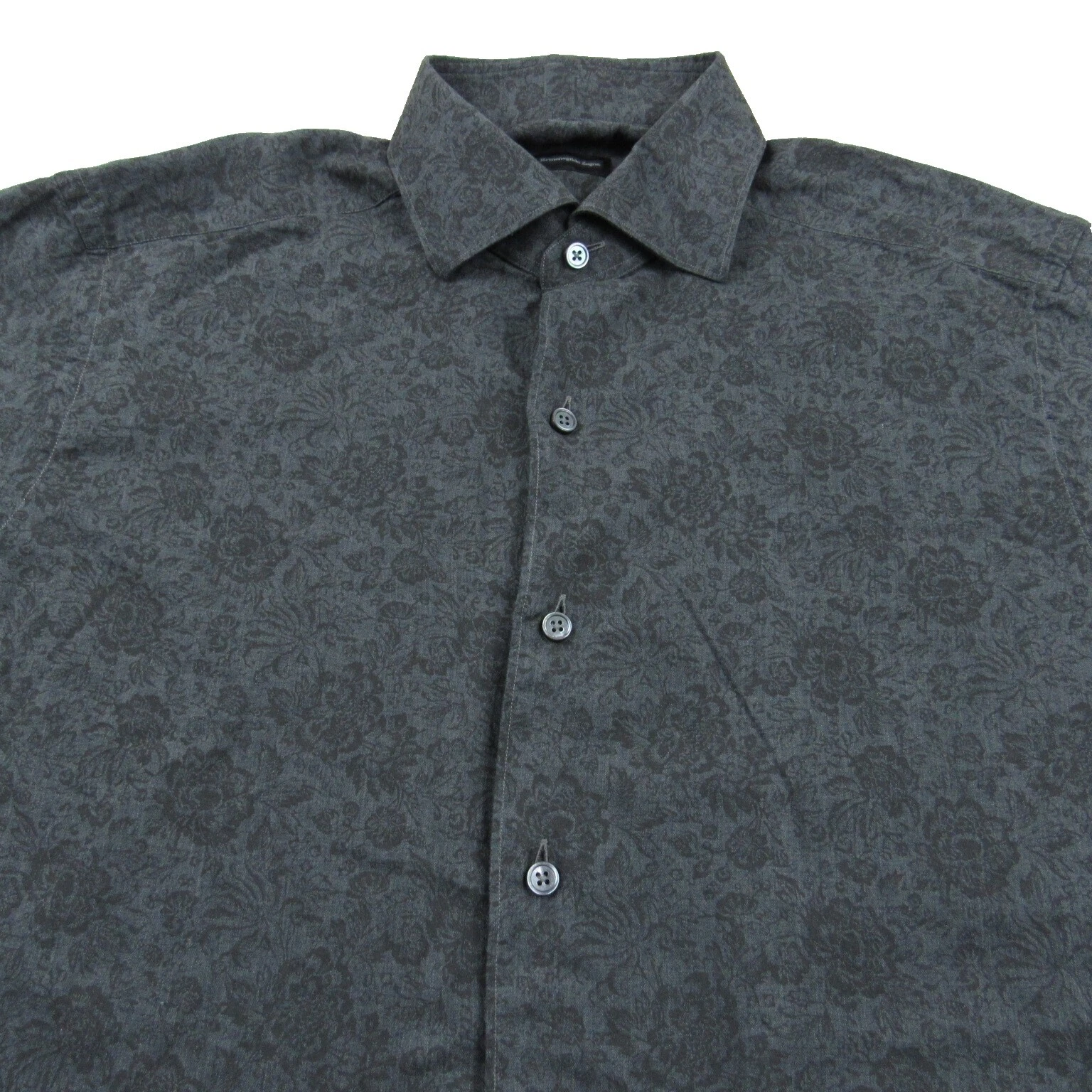 Botón Informal Floreado Ermenegildo Zegna-Down Shirts for Men