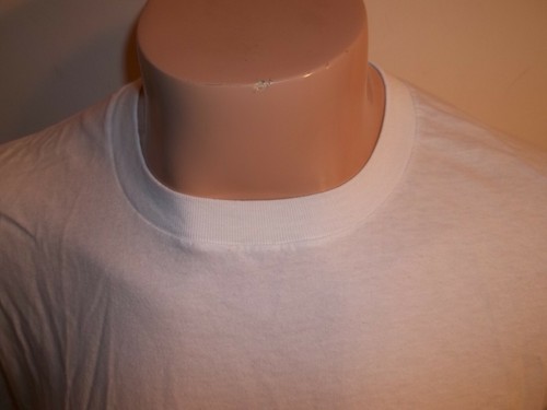 Vtg JOCKEY CLASSIC COMBED COTTON BLANK WHITE T-SHIRT L/XL Made In USA - Afbeelding 2 van 3