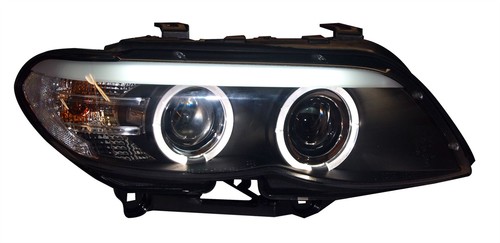 BMW X5 E53 Facelift 04-06 BLACK ANGEL EYE HEADLIGHTS for OE HID (not bi-Xenon) - Picture 4 of 5