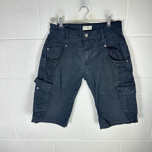 883 Police Shorts Mens W30 Black Cargo Utility Casual Cotton Combat Formby Walk