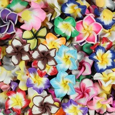 Polymer Fimo Clay Flower Beads 15mm for DIY Jewelry Making - 200 Pcs