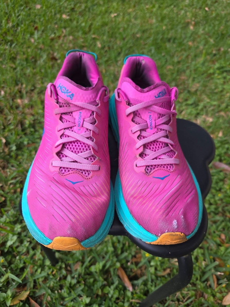 Hoka Rincon 3 Women's Pink Teal Athletic Shoes | eBay