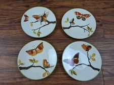 Paul Brent Casamoda PATCHWORK BUTTERFLY Dessert Plates Set Of 4 Different Design