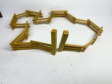 Vintage Wooden Folding Corral Fence Toy Farm Play Set sections