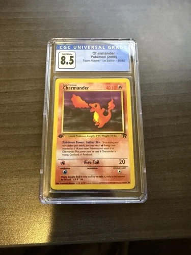 New ListingCharmander 50/82 1st Edition Team Rocket Pokemon CGC 8.5 NM/MINT+ old label