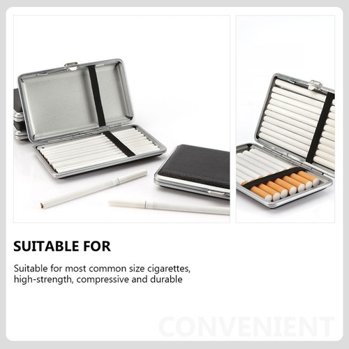 Metal Cigarette Case Man Portable Household Container Smoke Box Accessory - Picture 3 of 12