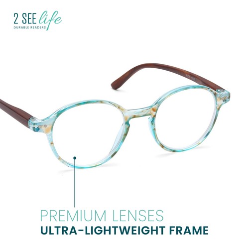Gafas de lectura redondas retro de primera elección para mujeres hombres elegantes marcos faciales estrechos lectores - Imagen 44 de 66