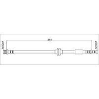 Metzger 4111779 Bremsschlauch FüR Jeep Fiat Renegade 500X BU B1 BV 334