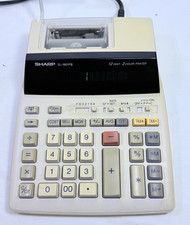 Sharp EL-1801P III Printing Calculator 12 Digit 2-Color Tested Working Corded