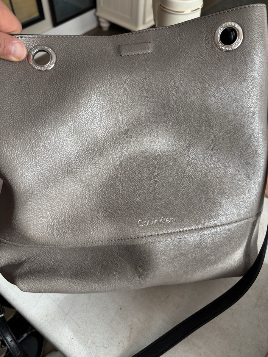 Calvin Klein Purse Gray Plus Black Wristlet