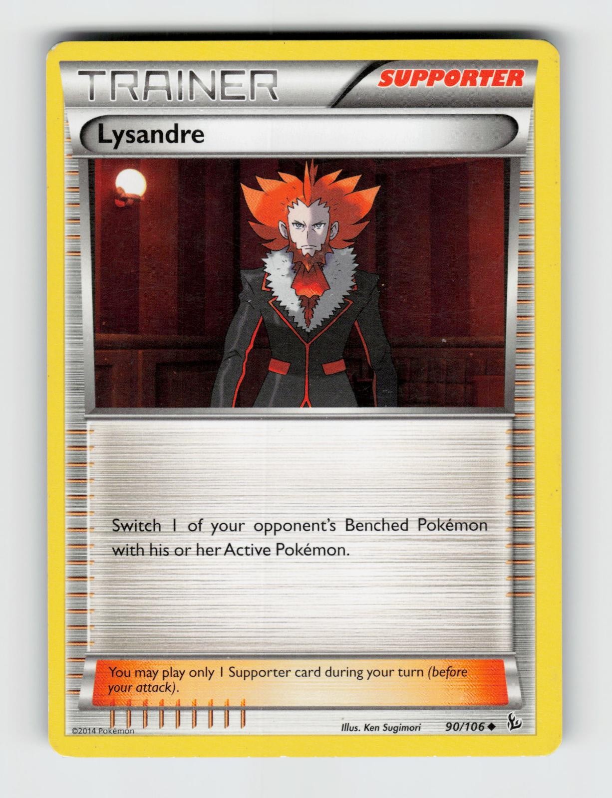 Lysandre 90/106 Uncommon Flashfire Pokemon 2014 Lightly Played
