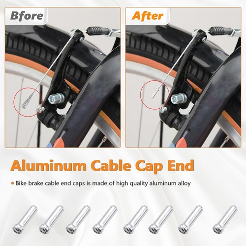 Mannk Universal Bicycle Cable Kit - Shift & Brake Cable Housing with End Caps... - Picture 6 of 7