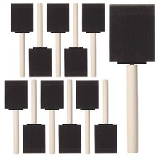 Bates- Foam Paint Brushes, 2 Inch, 16 Pack, Wooden 2 16 Black