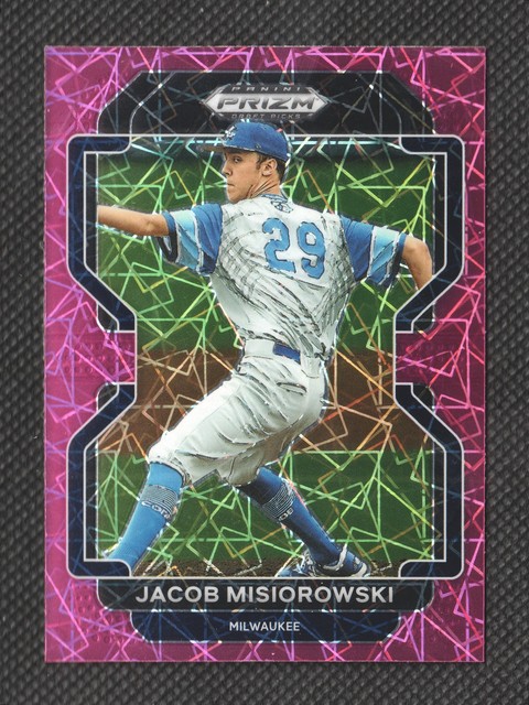 2022 Panini Prizm Draft Picks JACOB MISIOROWSKI #PDP63 Neon Pink Lazer