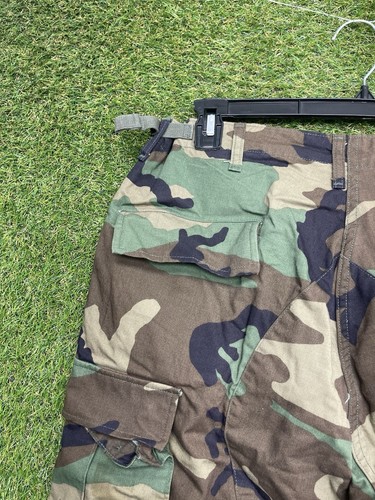 US Military Cargo Pants Mens Large Long Woodland Camo M81 Cargo Hunting 32x33 - 第 8/11 張圖片