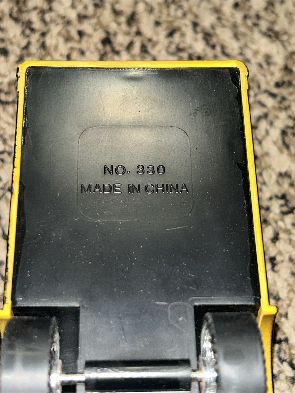 Yellow School Bus 330 Coin Bank Plastic, Blue Bird, 10-inch Vintage Has Plug