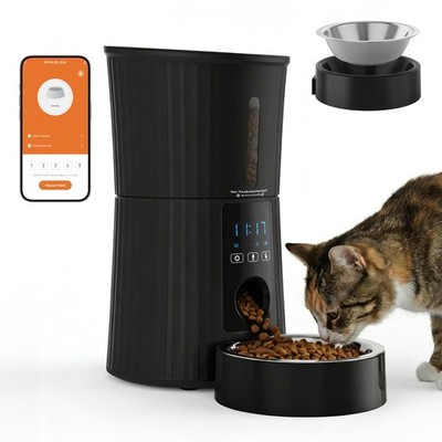 2.4G WiFi Automatic Cat Feeder, 4L Timed Cat Food Dispenser with APP Control,...