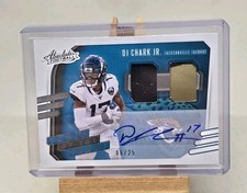 DJ Chark Auto /25 2020 Panini Absolute - Tools of the Trade Materials Double