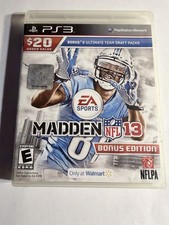 Madden NFL 13 -- Bonus Edition (Sony PlayStation 3, 2012) Untested