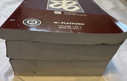 2000 Chevrolet Impala Monte Carlo Shop Service Repair Manual 3 Vol Set Vintage - Foto 12 di 16