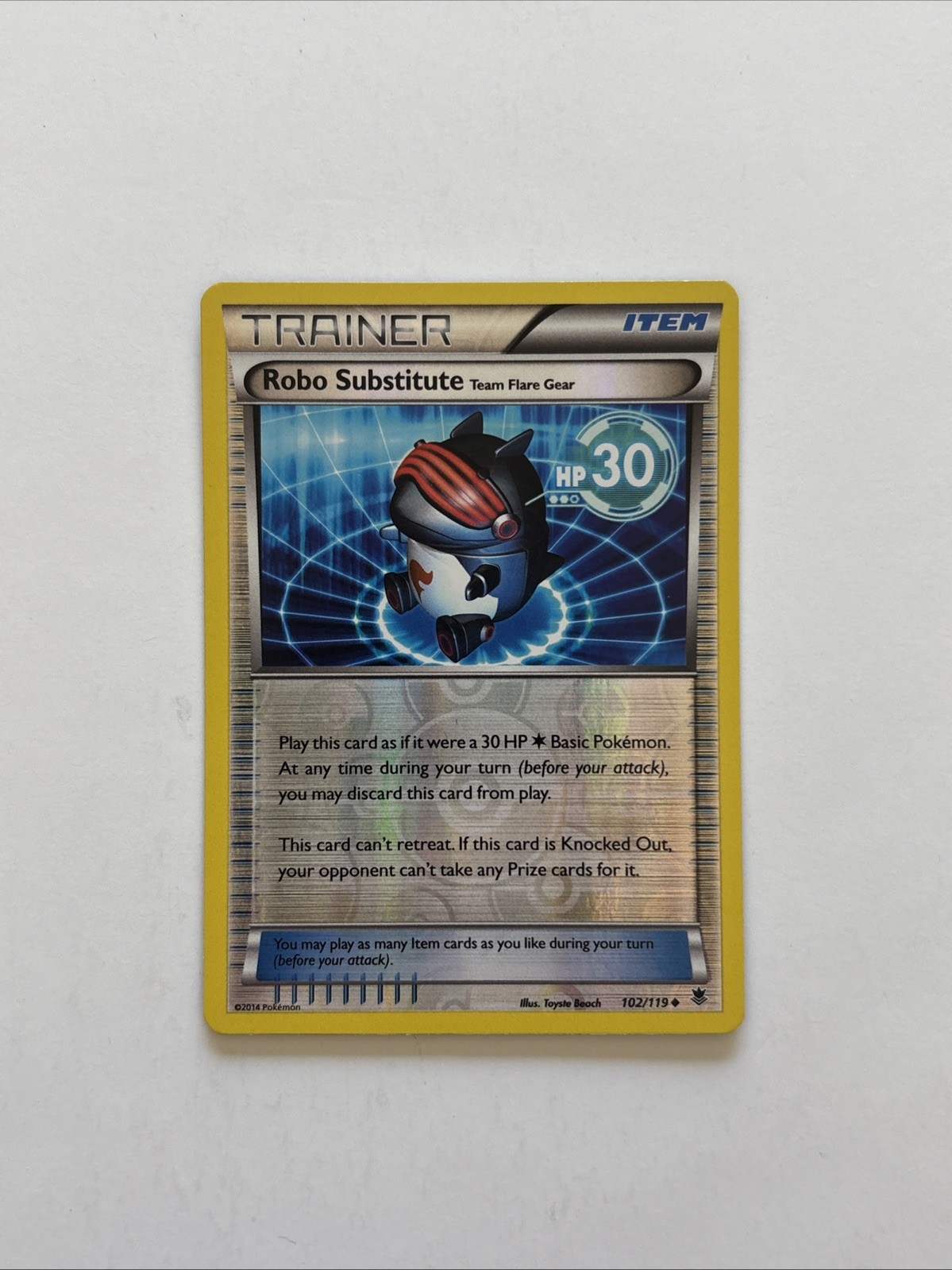 Robo Substitute Rev Holo XY Phantom Forces Pokemon NM  Reverse 102/119