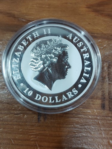 2011 10 Dollars Australian Kookaburra 10 oz 999 Silver Coin - Picture 1 of 5