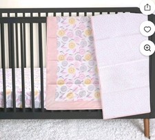 Little Star 100 Organic Cotton 3 Piece Crib Bedding Set-Reversible Comforter...