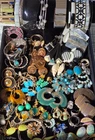 Vintage Costume Jewelry 117-Piece Lot Bracelets Earrings Brooches Shoe Clips