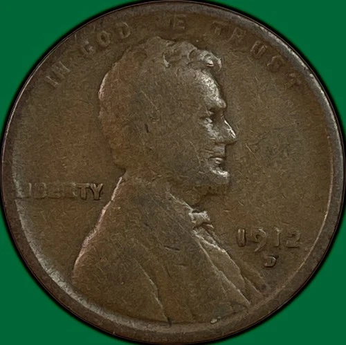 1912-D Lincoln Wheat Cent Good G Coin #34248