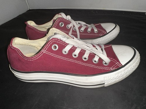 converse all star Low Top Maroon Textile Sneakers M 5 W 7 US - Picture 5 of 12