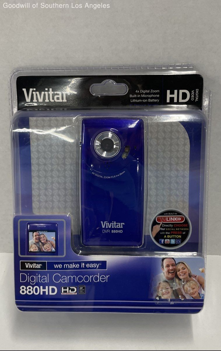 Vivitar Digital Camcorder DVR-880HD 4x Digital Zoom Action Camera, SEALED