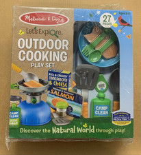 Melissa Doug Let's Explore Outdoor Cooking Play Set 27 Pieces NEW