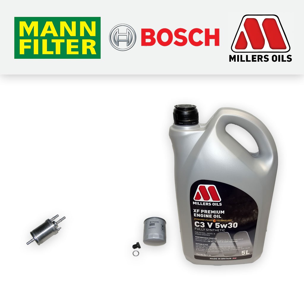 SERVICE KIT for VW CADDY SA 1.0 1.2 1.4 TSI OIL FUEL FILTERS +XF OIL (2015-2020)