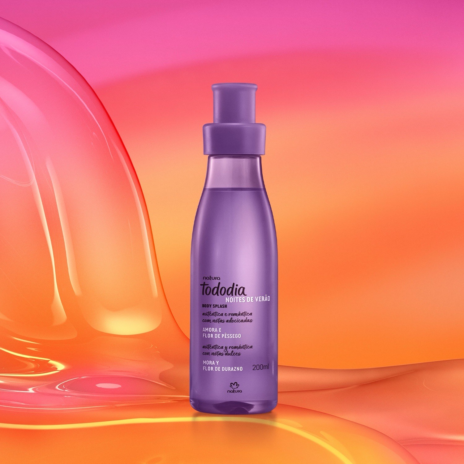 Natura Body Splash Tododia Amora e Flor de Pêssego 200 ml