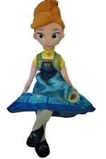 Disney Store Anna Frozen 20  Plush Doll Princess Stuffed Toy Hair in Bun