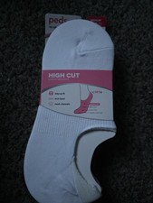 Peds Women's Sport Performance Hi-Cut Soft Nylon 4pk Liner Socks - White/Black