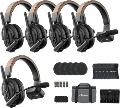 Accsoon Como SE 5-Person Wireless Intercom Headset System Full-Duplex 2.4GHZ