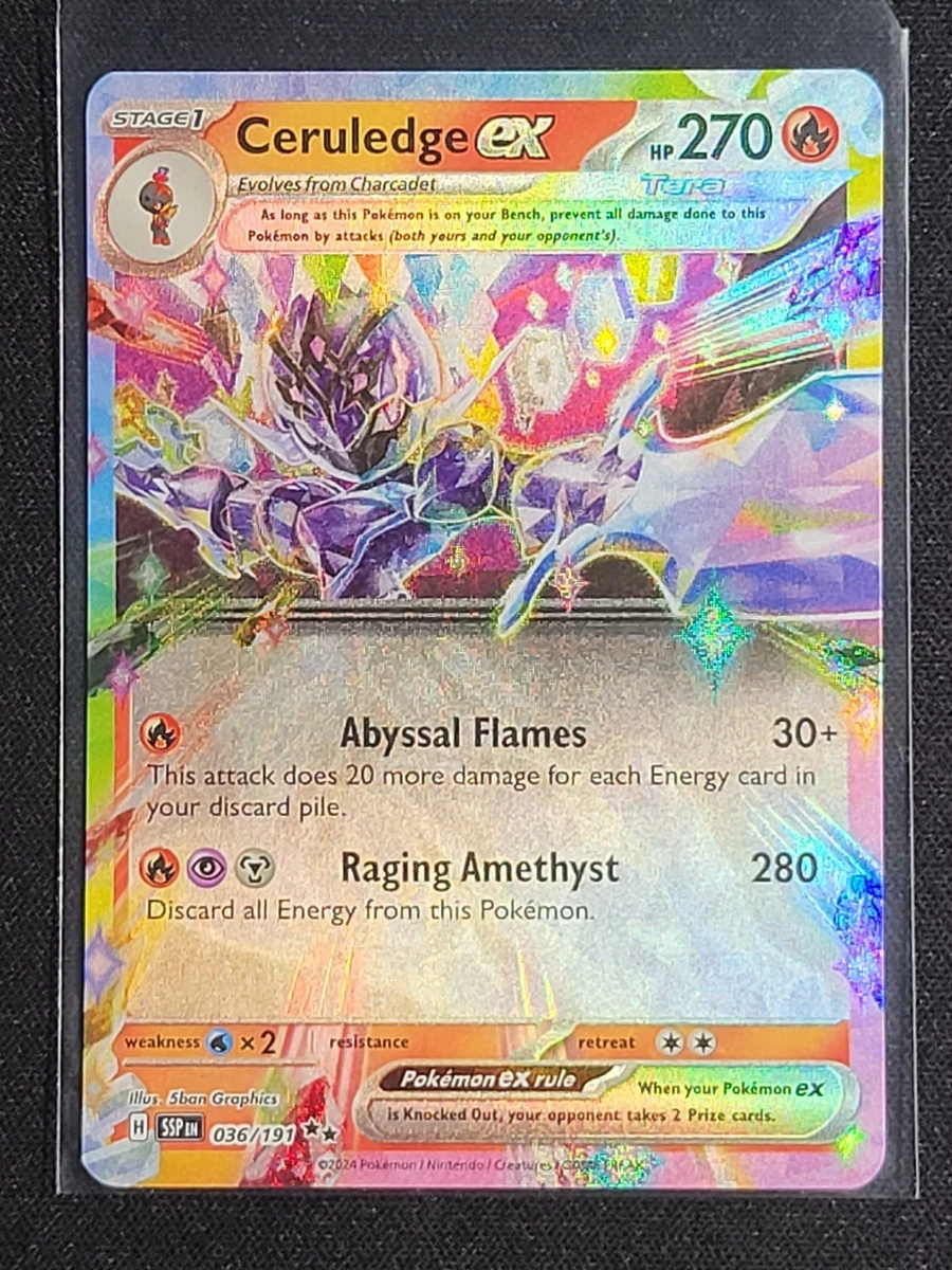 pokemon tag team cards for sale PSA 10] Pokémon TCG - Ceruledge ex - SAR - 203/187 - SV8a main image 1